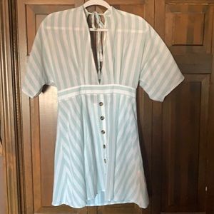 SHEIN Striped Backless Dress